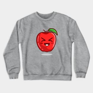 haha react food apple Crewneck Sweatshirt